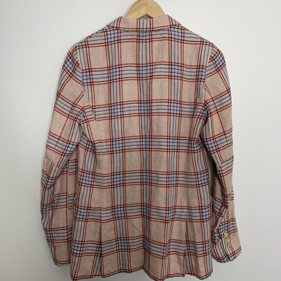 Boglioli Italy Jacket Unstructured Unlined Plaid Blazer Womens 42 IT US 6 - Picture 2 of 16